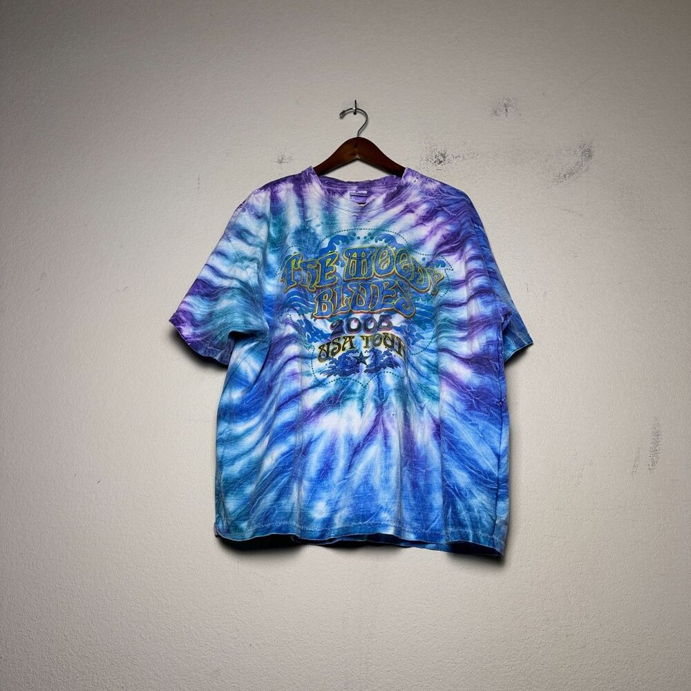 The Moody Blues 2005 USA Tour Graphic Shirt Men 2XL Tie Dye Abstract Pattern Y2K